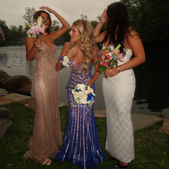 La Divine CC416 Dress Mocha/Champagne - Picture 3 of 13